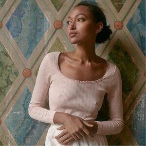 NWT Doen Romy Tee Blush